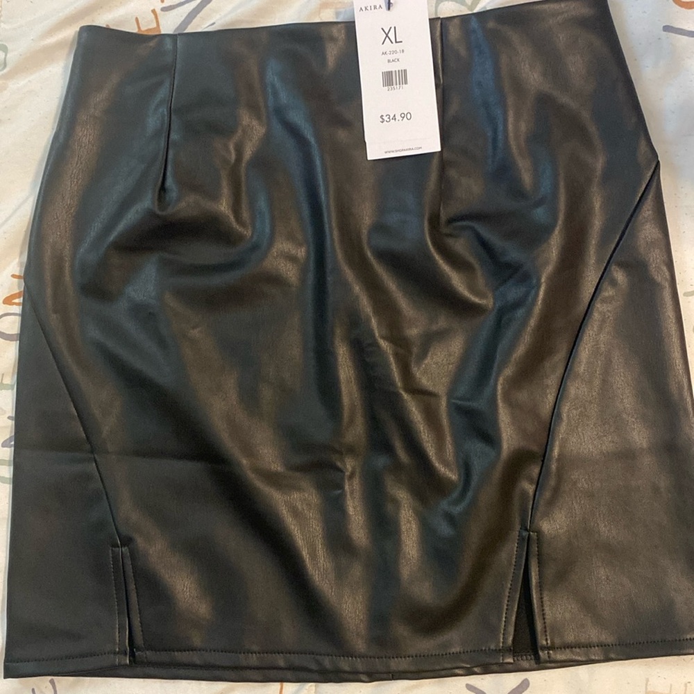 Akita Faux Leather Skirt
